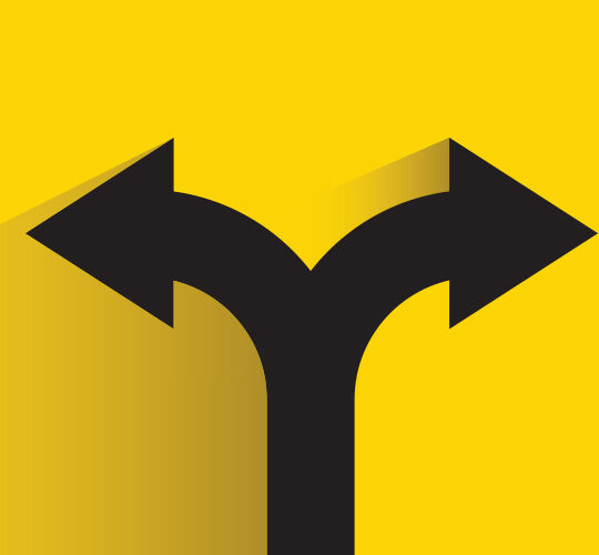 Solution vs Tool White Paper split path on yellow